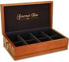 gourmet tea chest by reed barton 8 compartments 