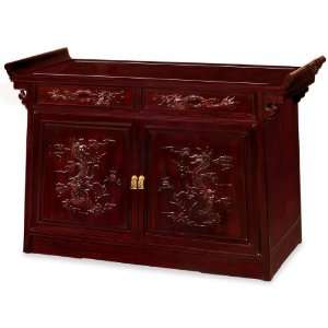 48 Rosewood Prosperity Dragon Motif Altar Cabinet 