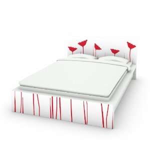  Poppy roses Decal for IKEA Malm Bed Front & Back