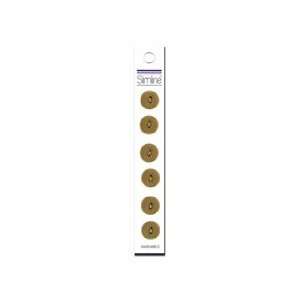  Slimline Buttons 1/2 Tan 6pc (3 Pack)