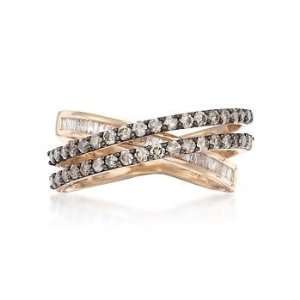  1.02 ct. t.w. Brown and White Diamond Ring In 14kt Rose 