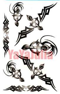 This auction is for 3 sheets of Heart Rose Tribal Temporary Tattoos.