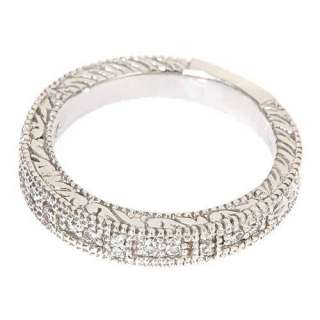 25ct Womens Diamond Wedding Band Ring Antique Style 14k White Gold
