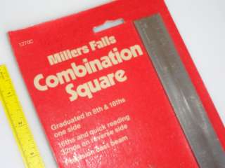 VTG Millers Falls Combination Square No.1270C NOS New Rare Tool USA 
