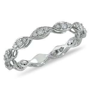   White Gold Diamond Eternity Ring, (.5 cttw G H Color, I1 I2 Clarity