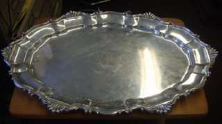   Late 1800s VANDERBILT sterling silver tray Over 6 pounds   