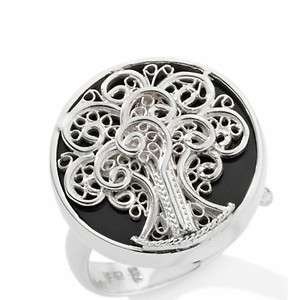   Shell Sterling Silver Tree of Life Ring 12 with Gift Box   