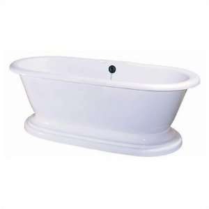  72 Dual Acrylic Bath Tub on Plinth with Rim Holes