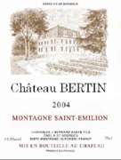 Chateau Bertin AOC Montagne St Emilion 2004 