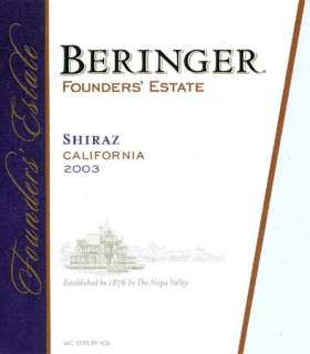   beringer vineyards wine from sonoma county syrah shiraz learn about