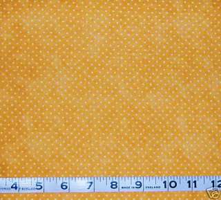Primitive Muted Golden Yellow Dot Doll Fabric PR249  