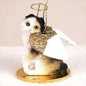  Scottish Fold Cat Ornament Tiny Angel Cat Figurine Pet 