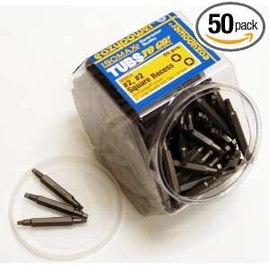   Square Recess Two Inch Double Ended Tips, 50 Pack
