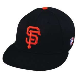   FITTED Md/Lg San Francisco GIANTS Home BLACK Hat Cap 