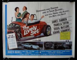 THE LIVELY SET *MOVIE POSTER 1964 CARS RACING HOT ROD  