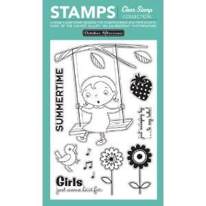   Fly A Kite Clear Stamps 4X6 Sheet Tree Swing Arts, Crafts & Sewing