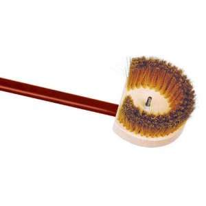 com World Cuisine 41766 14 Brass Bristle Oven Brush with Red Anodized 