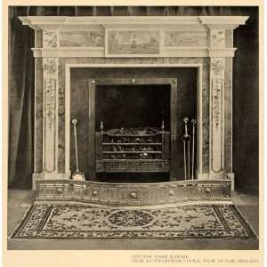   Fireplace Rathfarnham Castle   Original Halftone Print