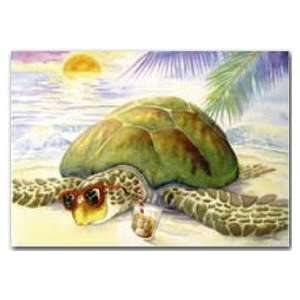    Hawaiian Thinking of You Card Beach Turtle