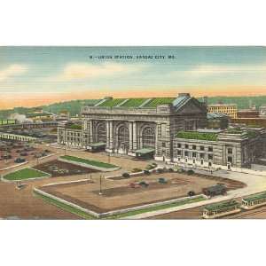   Railroad Postcard Union Station Kansas City Missouri 