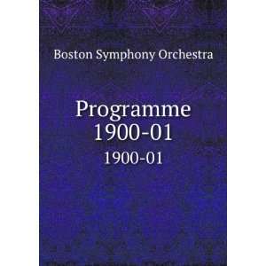  Programme. 1900 01 Boston Symphony Orchestra Books