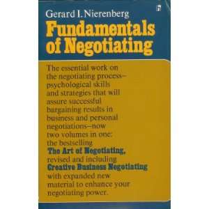  The Fundamentals of Negotiating (9780801528699) Gerard I 