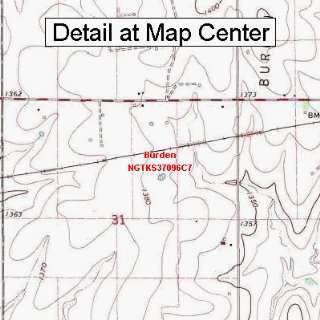  USGS Topographic Quadrangle Map   Burden, Kansas (Folded 