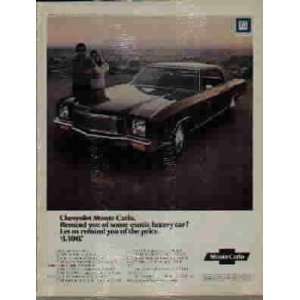  1971 Chevrolet Monte Carlo Ad, A3937. 