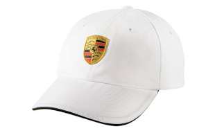 NEW PORSCHE CREST CAP HAT WHITE  