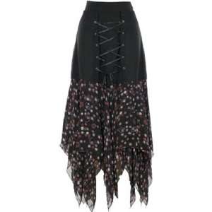  SKIRT   FLOWER PRINT LACE UP X LARGE 