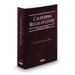   California Court Rules) (California Rules of Court. State and Federal