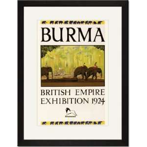   Matted Print 17x23, British Empire Exhibition   Burma