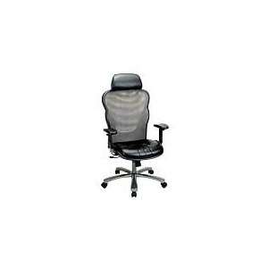   At Work(R) Axis Mesh Leather Executive Chair , Black