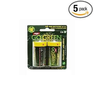  Perf Go Green #25004 D Batteries, 2 Pack, Packages (Pack 