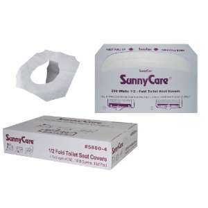  SunnyCare Half Fold Paper Toilet Seat Covers, 250 Covers 