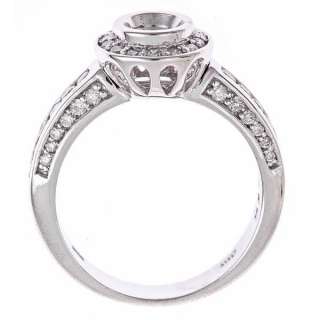   Classic Diamond Engagement Semi Mount Ring Setting 14k White Gold