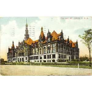  1908 Vintage Postcard City Hall St. Louis Missouri 