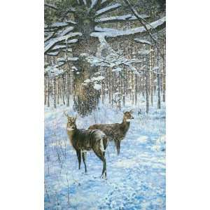  George McLean   Winter Deer   White Pines