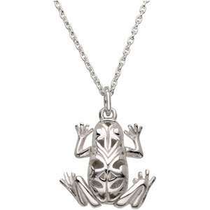   Silver 18.61X14.31 MM Frog Pendant With Moveable Legs Jewelry