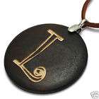 Engraved Red Wood Pendant   free engraving AJ057  