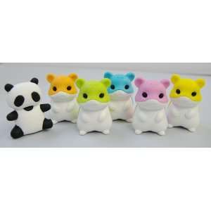  Iwako Japanese Eraser Hamster and Panda Box (60pcs 