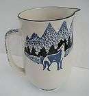 tienshan folk craft blue wolf 8 pitcher ceramic expedited shipping