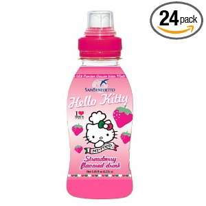 Hello Kitty Food Strawberry Drink, 8.45 Ounce Bottles (Pack of 24 