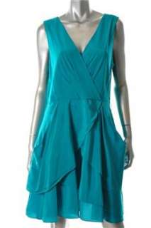 DKNY Green Versatile Dress Silk Sale L  