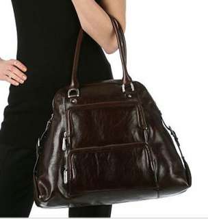   Black Petent Leather Aerin Large North South Satchel Handbag Bag Purse