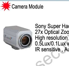 CCTV 7 27x Sony CCD PTZ D/N Internal Dome Camera  