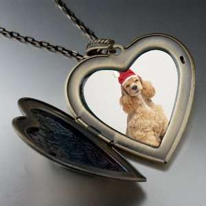  Shaggy Santa Dog Large Pendant Necklace Pugster Jewelry
