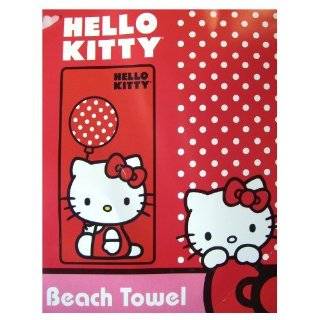   Polka Dot Balloon Hello Kitty Beach Towel   Hello Kitty Bath Towel