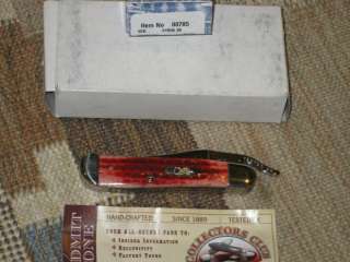 CASE KNIFE LIMITED EDITION POCKET WORN 61953L RUSSLOCK OLD RED NEW OLD 