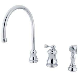   Kitchen Faucet with Buckingham Lever Handles Finish Polished Chrome